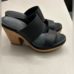 Timberland  Leather Cork Platform Sandals Chunky heel. Size 7